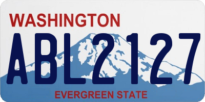 WA license plate ABL2127
