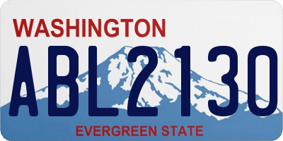 WA license plate ABL2130