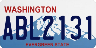 WA license plate ABL2131
