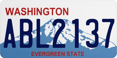 WA license plate ABL2137