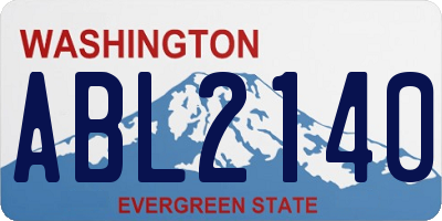 WA license plate ABL2140