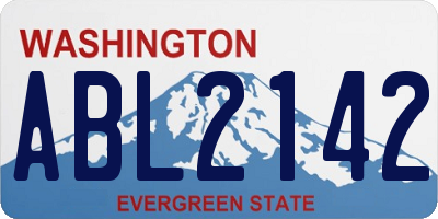 WA license plate ABL2142