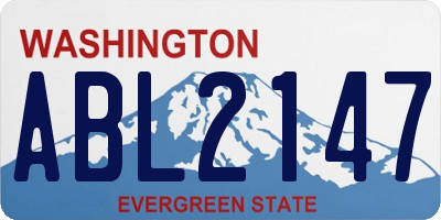 WA license plate ABL2147