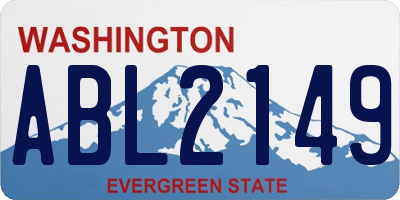 WA license plate ABL2149