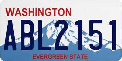 WA license plate ABL2151