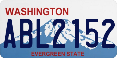 WA license plate ABL2152