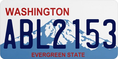 WA license plate ABL2153