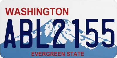 WA license plate ABL2155
