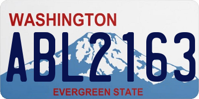 WA license plate ABL2163