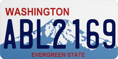 WA license plate ABL2169