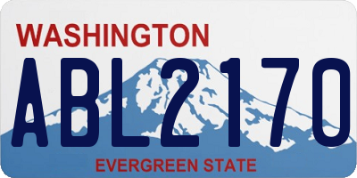 WA license plate ABL2170