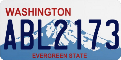 WA license plate ABL2173