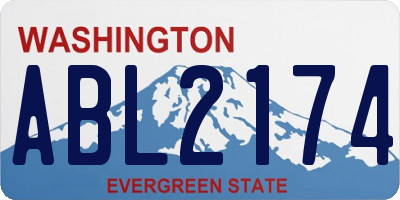 WA license plate ABL2174