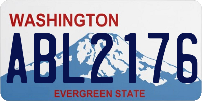 WA license plate ABL2176