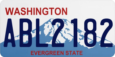 WA license plate ABL2182
