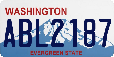 WA license plate ABL2187