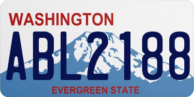 WA license plate ABL2188