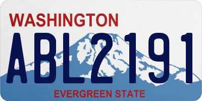 WA license plate ABL2191