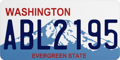 WA license plate ABL2195