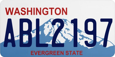 WA license plate ABL2197
