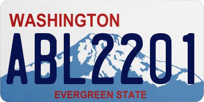 WA license plate ABL2201
