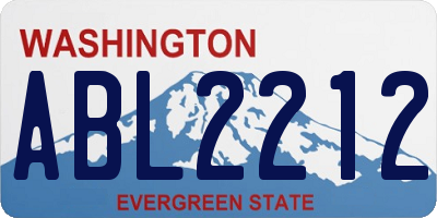 WA license plate ABL2212