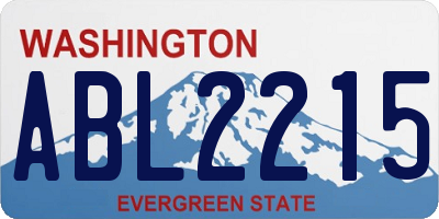 WA license plate ABL2215