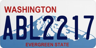 WA license plate ABL2217