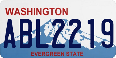 WA license plate ABL2219