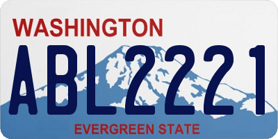 WA license plate ABL2221