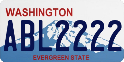 WA license plate ABL2222