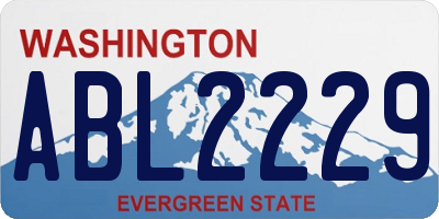 WA license plate ABL2229