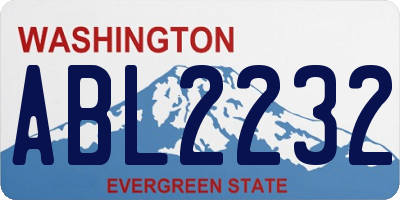 WA license plate ABL2232