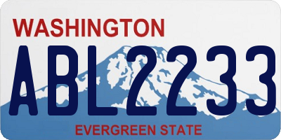 WA license plate ABL2233