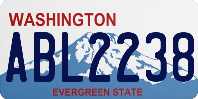 WA license plate ABL2238