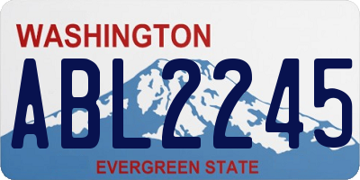 WA license plate ABL2245