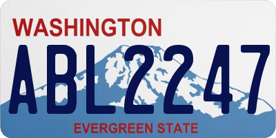 WA license plate ABL2247
