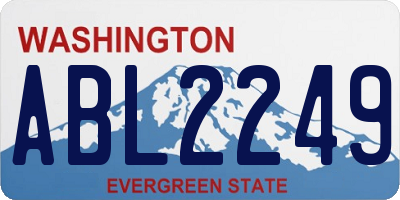 WA license plate ABL2249