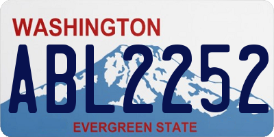 WA license plate ABL2252