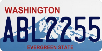WA license plate ABL2255