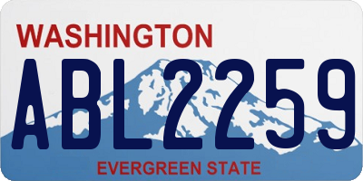 WA license plate ABL2259
