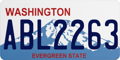 WA license plate ABL2263