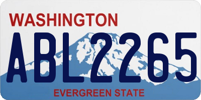 WA license plate ABL2265