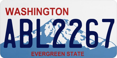 WA license plate ABL2267