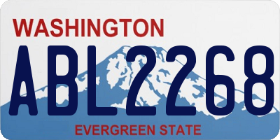WA license plate ABL2268