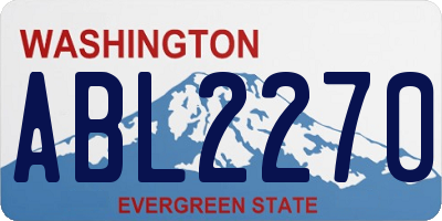 WA license plate ABL2270