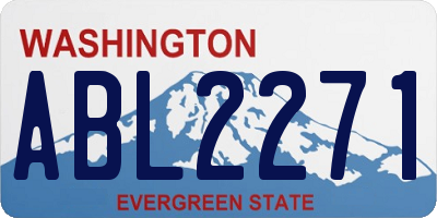 WA license plate ABL2271