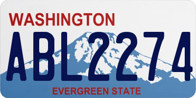 WA license plate ABL2274
