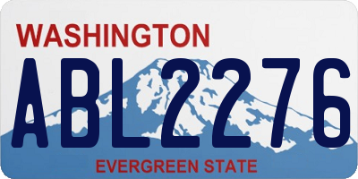 WA license plate ABL2276