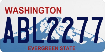 WA license plate ABL2277